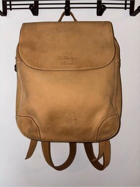 Vintage Longchamp x Mercedes Tan Leather Backpack